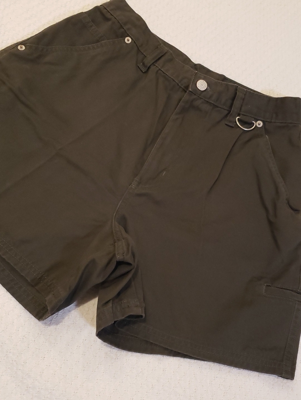 Bill Bass Olive Green Casual Utility Shorts, Size Meduim